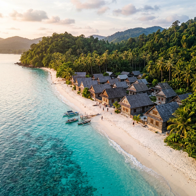 Aerial beach view