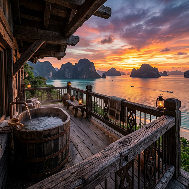 Deck at sunset